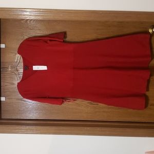 Ann taylor red knit dress